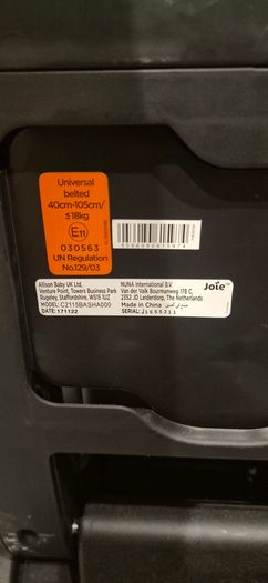 Joie Steadi R129 car seat
