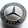 Mercedes - Benz 57mm BLACK side Flat Bonnet Badge Emblem A2048170616 Image 2
