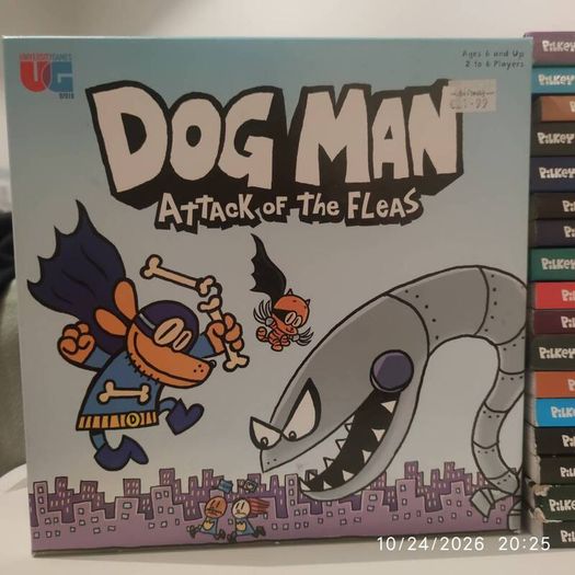Dog man series and board game , cat kid, captain underpants