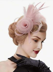 Lovely Dusty Pink Hair Fascinator - will match any outfit