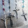 Vintage Catholic Rosary Beads, Glass Rosary, Wooden Rosary, Antique Rosary (15 each) Image 6