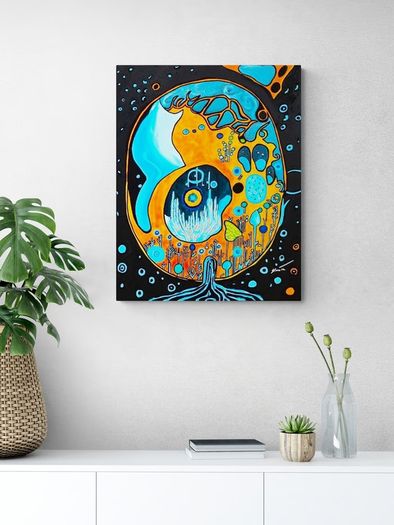 Original hand paint picture, painting by Strzala