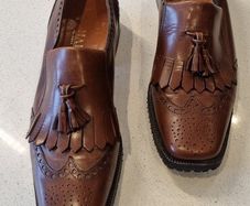 italian brown leather loafers