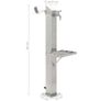 Garden Water Column Stainless Steel Square 95 cm Image 8