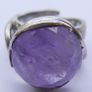 Vintage 80s Sterling Silver 925 Amethyst Quartz Gecko Statement Ring Size T - 11,65g Image 6