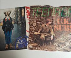 Pair of UK Subs PS 7" colored vinyl, Punk