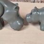 Vintage LEGO DUPLO Hippopotamus adult and baby big small Image 4