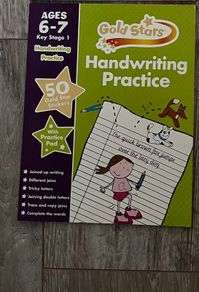 Gold Stars Handwriting Practice Book with 50 Gold Star Stickers Book