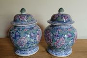 Vintage pair of ginger jars