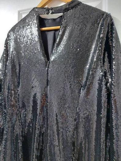 M&S Mini Party Dress UK22 Black Brand New