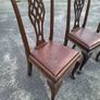 A set of four pierced Chippendale style chairs Image 2