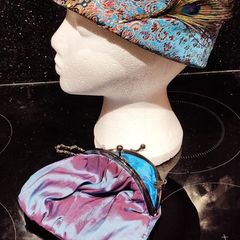 halloween 1920s flapper girl / gatsby vintage hat and handbag