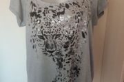 F&amp;F grey tiger print top size UK22 EU50 Perfect condition Postage included
