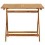 Folding Garden Table 90x90x75 cm Solid Acacia Wood Image 2