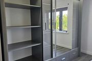 Sliding Doors Wardrobe Sycylia 253cm LED - Grey