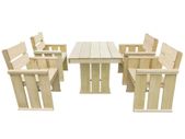5 Piece Outdoor Dining Set Impregnated Pinewood