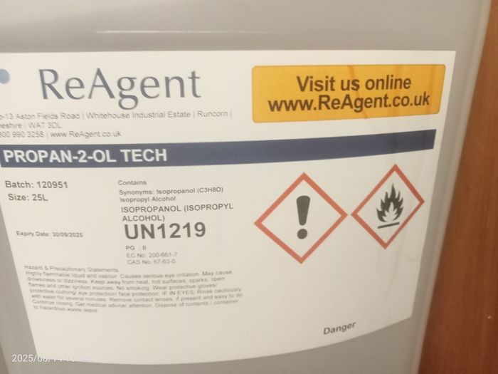 Isopropyl Alcohol 99% - 25l - Tech grade