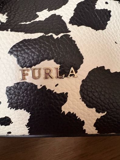 Furla cow print crossbody/shoulder bag