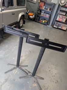 One For All Universal TV Floor Stands x2 Height Adjustable Pedestal Fits up to 65