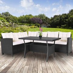 Reversible L Shaped Corner Garden Lounge Seating Set