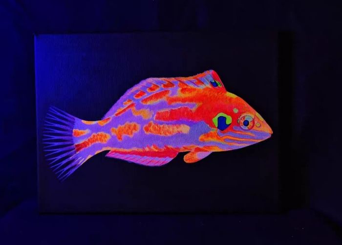 UV Blacklight Coral Reef Wall Art Painting