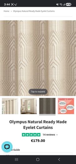 olympic eyelet curtains natural