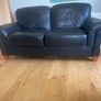 Black 3 seater/2seater/1 seater leather couches Image 3