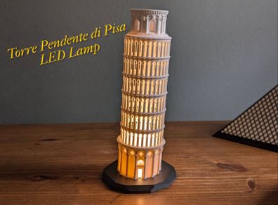 Bring a touch of Italy into your home with this detailed Leaning Tower of Pisa LED Lamp.