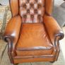 Leather Armchair Pair Image 9