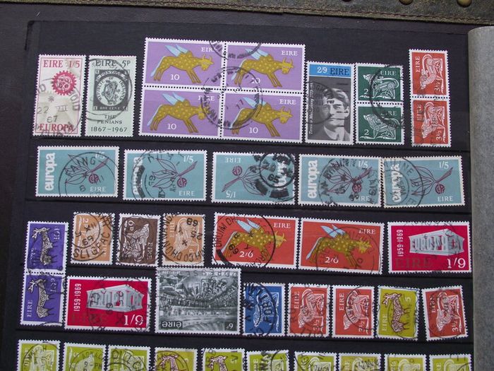 A huge collection of postal cancellations on Irish stamps
