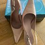 Nine West Dusty Pink Leather Sling Back Heels UK6 Image 3
