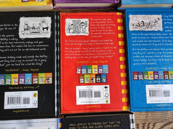 17x Diary of a Wimpy Kid  by Jeff Kinney, Age 9+