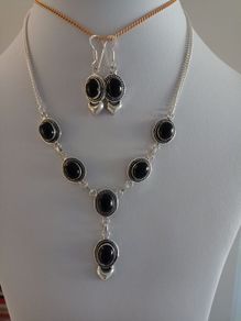 Gemstone Necklace & Earrings Set