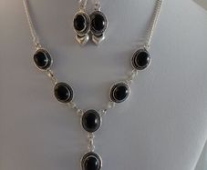Gemstone Necklace & Earrings Set