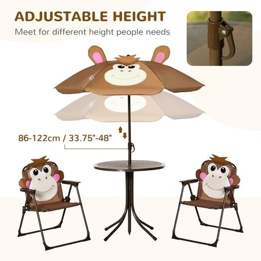 Kids Bistro Table and Chair Set, Cheeky Monkey