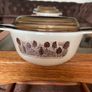 Vintage Pyrex Rustic Brown Trees Casserole Set Image 2