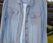 New blue fabulous linen sporty and smart pretty jacket