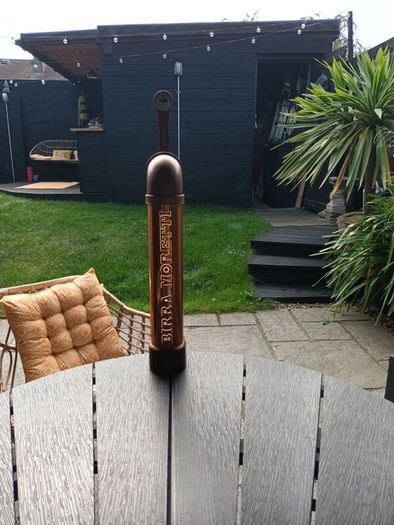 Birra Moretti Beer pump complete with drip tray and bracket.Will need a 24v transformer to light it.
