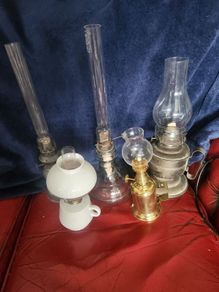 Vintage oil table lamps