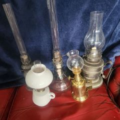 Vintage oil table lamps