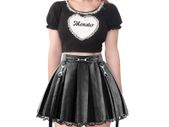 Littleforbig mini skirt leather