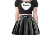 Littleforbig mini skirt leather