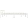 Bed Frame White Solid Pine Wood 180x200 cm 6FT Super King Image 2