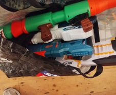 Bag of Nerf guns