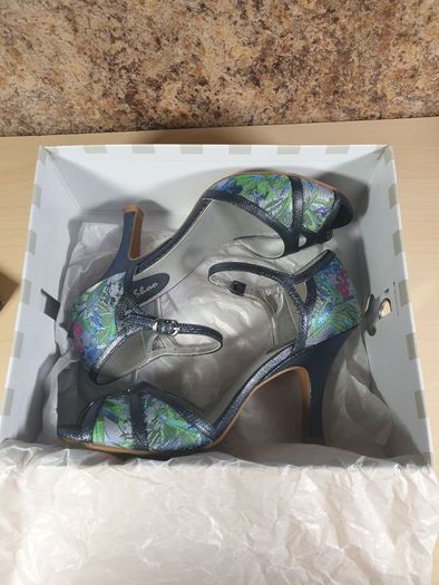 Ruby Shoo Eliza blue high heels Size UK 8 EU 41
