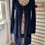 cardigan navy longline cardigan with hood Image 7