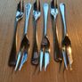 6 Antique Silver Plate Pastry Forks Image 10