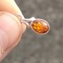 Sterling Silver Amber Pendant set Image 2