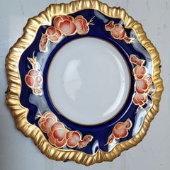 Caverswall Decor Wall Hanging Hand Painted Plate Gold Leaf
