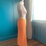 Ruched one shoulder cream top. Size S Image 2